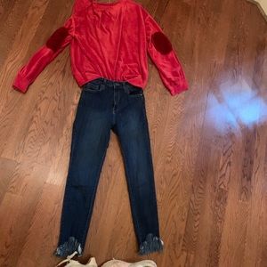 Velour sweatshirt